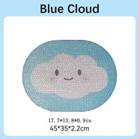 HKM-3468861 Blue Clouds Cartoon Sticky Wall Scratching Board for Cats - Furniture Protection and Play Surface