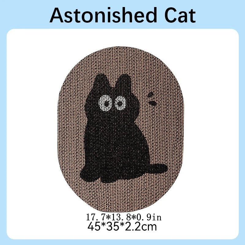 HKM-3468861 Blue Clouds Cartoon Sticky Wall Scratching Board for Cats - Furniture Protection and Play Surface