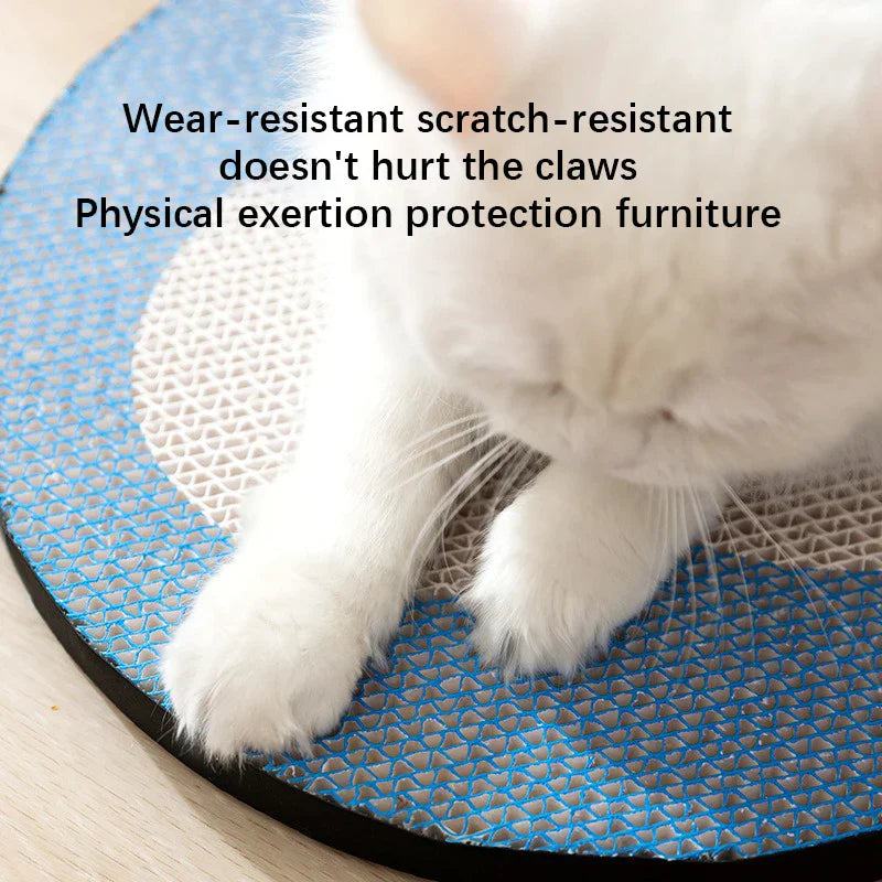 HKM-3468861 Blue Clouds Cartoon Sticky Wall Scratching Board for Cats - Furniture Protection and Play Surface