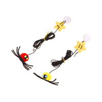 HKM-3470141 Hanging Cat Toy with Elastic Rope, Feathers, and Bell for Indoor Play