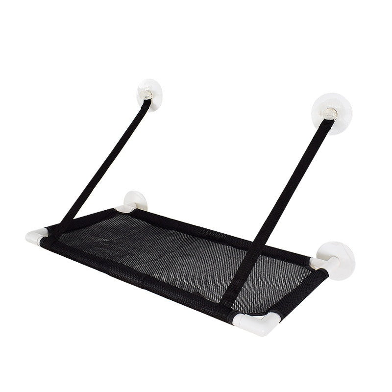 HKM-3470269 Window Cat Hammock with Sucker Holders - Comfortable Hanging Pet Nest in Black or Blue