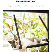 HKM-3470269 Window Cat Hammock with Sucker Holders - Comfortable Hanging Pet Nest in Black or Blue
