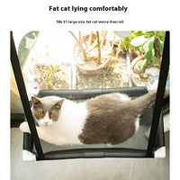 HKM-3470269 Window Cat Hammock with Sucker Holders - Comfortable Hanging Pet Nest in Black or Blue