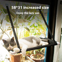 HKM-3470269 Window Cat Hammock with Sucker Holders - Comfortable Hanging Pet Nest in Black or Blue