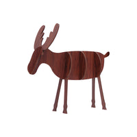 HKM-347027 Wooden Christmas Elk Ornaments - Handcrafted Holiday Decor