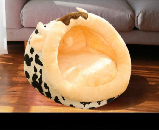 HKM-3472701 Suede Cat House for 5-7 Cats, Cozy and Stylish Pet Shelter