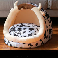 HKM-3472701 Suede Cat House for 5-7 Cats, Cozy and Stylish Pet Shelter