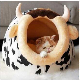 HKM-3472701 Suede Cat House for 5-7 Cats, Cozy and Stylish Pet Shelter