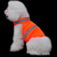 HKM-3472829 Reflective Safety Vest for Dogs - Fluorescent Yellow/Orange, Sizes S, M, L