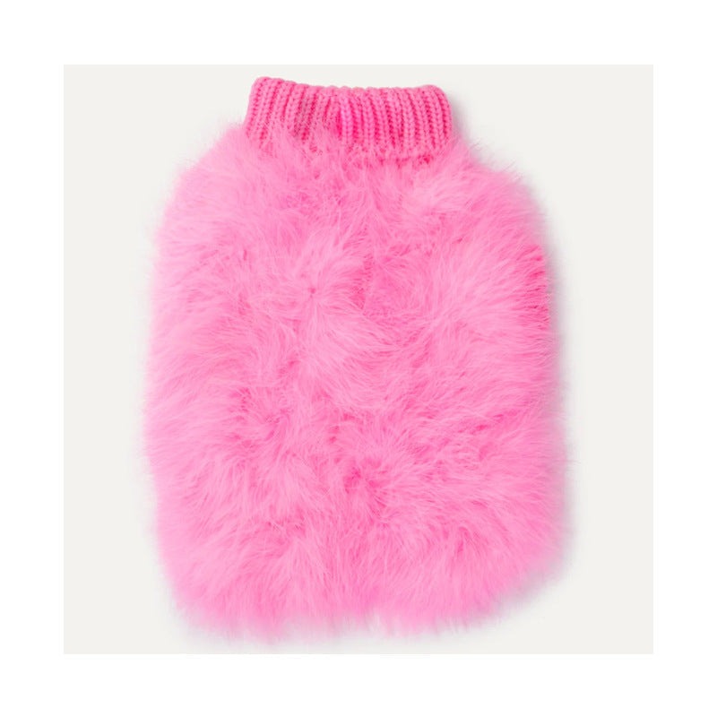 HKM-3473725 Autumn and Winter Round Neck Sweater for Pets - Available in Blue, Pink, and Purple, Sizes S to XL