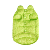 HKM-3474237 Fluorescent Green Winter Vest for Dogs and Cats with Matching Scarf, Soft Polyester Fiber, Anti-Lint Design, Casual Style