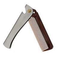 HKM-347475 Folding Portable Pocket Stainless Steel Hair and Beard Comb