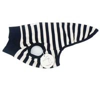 HKM-3475005 Comfortable Black Striped Tank Top for Pets - Casual Polyester Wear