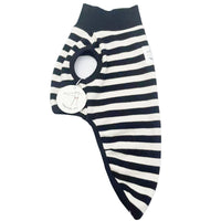 HKM-3475005 Comfortable Black Striped Tank Top for Pets - Casual Polyester Wear