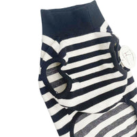 HKM-3475005 Comfortable Black Striped Tank Top for Pets - Casual Polyester Wear