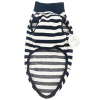 HKM-3475005 Comfortable Black Striped Tank Top for Pets - Casual Polyester Wear