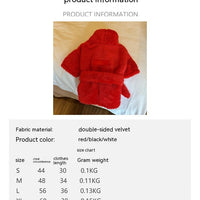 HKM-3475261 Cozy Solid Color Nightgown for Maltese Pets - Red, White, Black, Sizes S-2XL