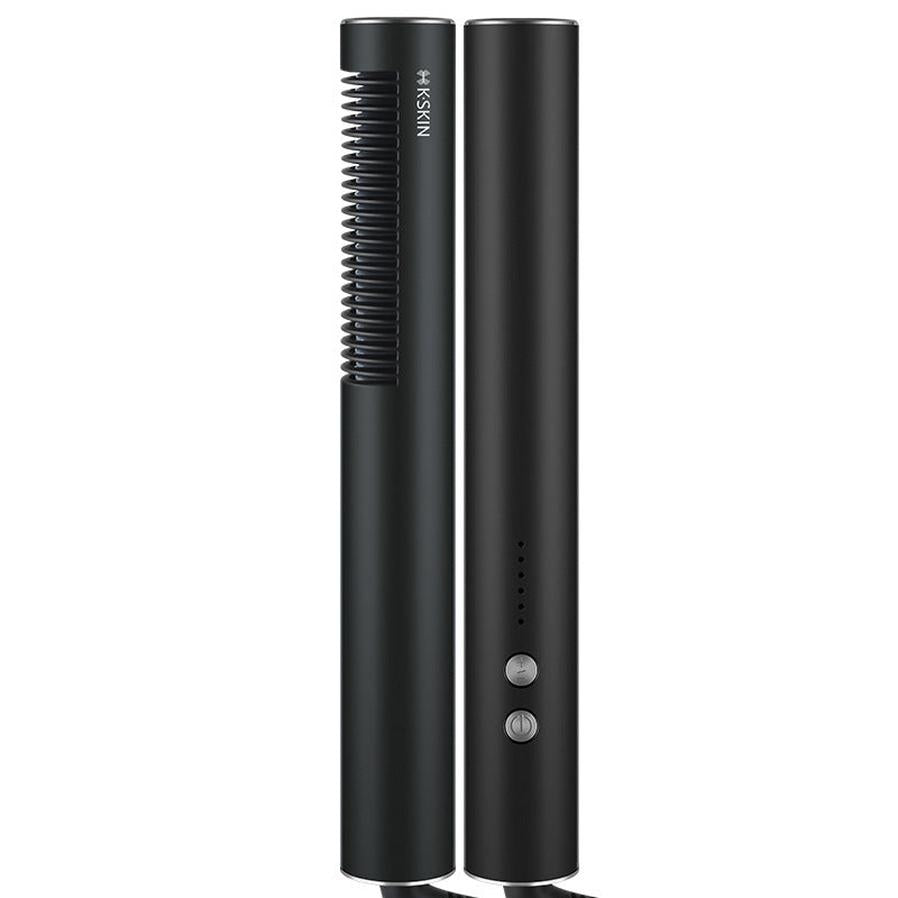HKM-347539 Dual-Purpose Ceramic Curling Iron for Straightening and Curling - 21mm-30mm Diameter, Fast Heating