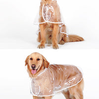 HKM-3476029 Transparent Waterproof Raincoat for Medium to Large Dogs - Sizes 3XL to 7XL
