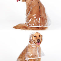HKM-3476029 Transparent Waterproof Raincoat for Medium to Large Dogs - Sizes 3XL to 7XL