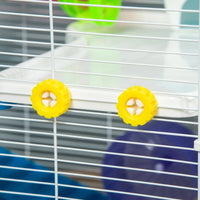 HKM-3478077 Extra Large 4-Tier Hamster Cage with Tubes, Exercise Wheel, Water Bottle, and Food Dish