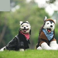 HKM-3479485 Punk Style PU Leather & Teddy Cashmere Dog Sweater for All Breeds