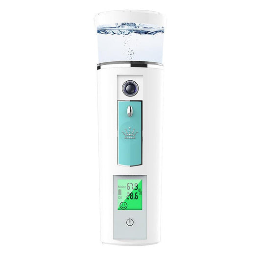 HKM-348179 Portable USB Rechargeable Facial Moisturizer Spray - Simple White Design