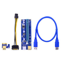 HKM-348243 PCI-E 1X to 16X Extension Adapter with 60CM Soft Wire and LED Indicators