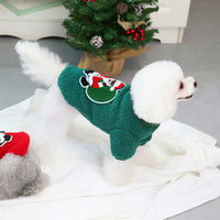 HKM-3482557 Christmas-Themed Pet Sweaters in Granular Velvet for Small to Medium Dogs