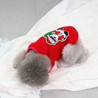 HKM-3482557 Christmas-Themed Pet Sweaters in Granular Velvet for Small to Medium Dogs