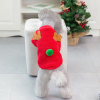 HKM-3482557 Christmas-Themed Pet Sweaters in Granular Velvet for Small to Medium Dogs