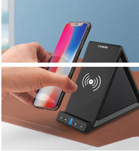 HKM-348371 Multifunctional Bluetooth Speaker with Mobile Phone Stand and Wireless Charging Capability