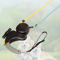 HKM-3483965 Double-Ended Traction Rope for Dogs ¨C Adjustable 3m Length with Scalable Handle