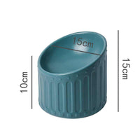 HKM-3484349 Ceramic Cat Bowl with High Foot Design for Easy Feeding and Reduced Upset, Available in Multiple Colors