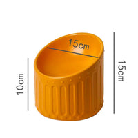 HKM-3484349 Ceramic Cat Bowl with High Foot Design for Easy Feeding and Reduced Upset, Available in Multiple Colors