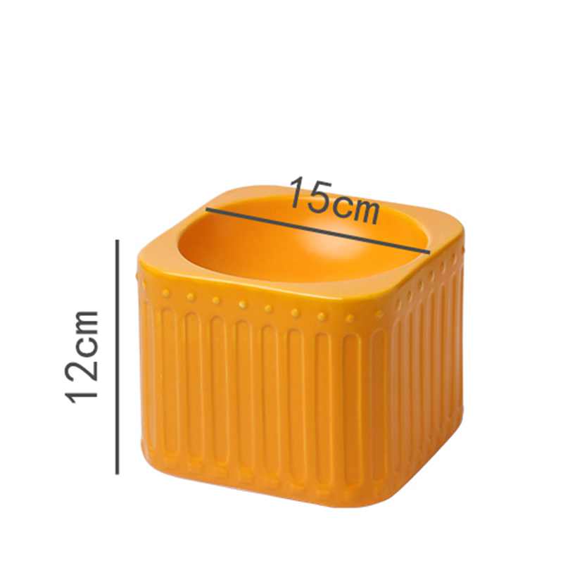 HKM-3484349 Ceramic Cat Bowl with High Foot Design for Easy Feeding and Reduced Upset, Available in Multiple Colors