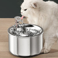 HKM-348499 Automatic Stainless Steel Pet Water Fountain with Filter and Sensor