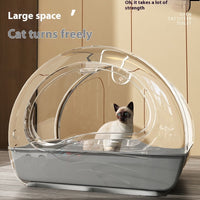 HKM-3485629 Extra Large Splash-Proof Enclosed Cat Toilet with Deodorizing Bag and Scoop