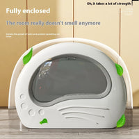 HKM-3485629 Extra Large Splash-Proof Enclosed Cat Toilet with Deodorizing Bag and Scoop