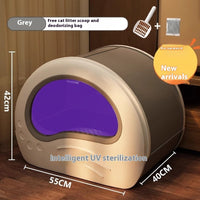 HKM-3485629 Extra Large Splash-Proof Enclosed Cat Toilet with Deodorizing Bag and Scoop