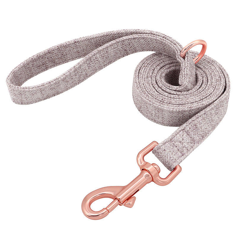 HKM-3486013 Personalized Anti-Lost Pet Dog Collar with Leash in Various Colors for Medium and Large Dogs