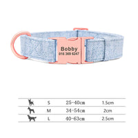HKM-3486013 Personalized Anti-Lost Pet Dog Collar with Leash in Various Colors for Medium and Large Dogs