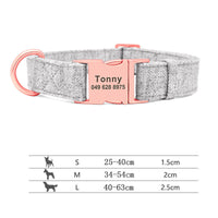 HKM-3486013 Personalized Anti-Lost Pet Dog Collar with Leash in Various Colors for Medium and Large Dogs
