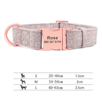 HKM-3486013 Personalized Anti-Lost Pet Dog Collar with Leash in Various Colors for Medium and Large Dogs
