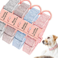 HKM-3486013 Personalized Anti-Lost Pet Dog Collar with Leash in Various Colors for Medium and Large Dogs