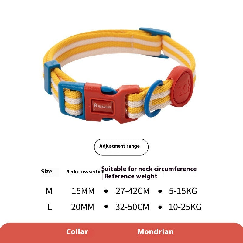HKM-3487421 Retro Hand-Holding Rope Dog Collar Vest for Small and Medium-Sized Dogs