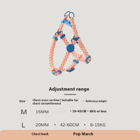 HKM-3487421 Retro Hand-Holding Rope Dog Collar Vest for Small and Medium-Sized Dogs