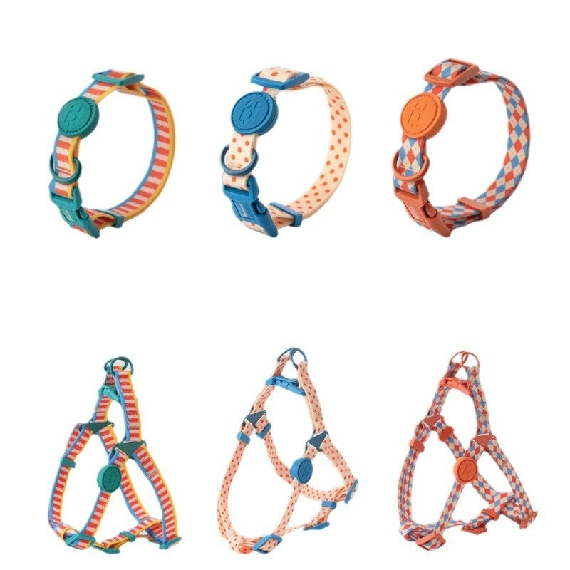 HKM-3487421 Retro Hand-Holding Rope Dog Collar Vest for Small and Medium-Sized Dogs