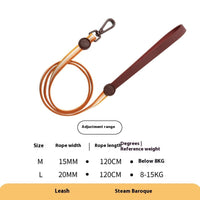 HKM-3487421 Retro Hand-Holding Rope Dog Collar Vest for Small and Medium-Sized Dogs
