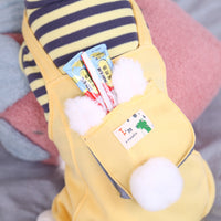 HKM-3488317 Warm and Cute Cat Overalls in Yellow and Green for Small Pets, Anti-Lint Polyester Fabric